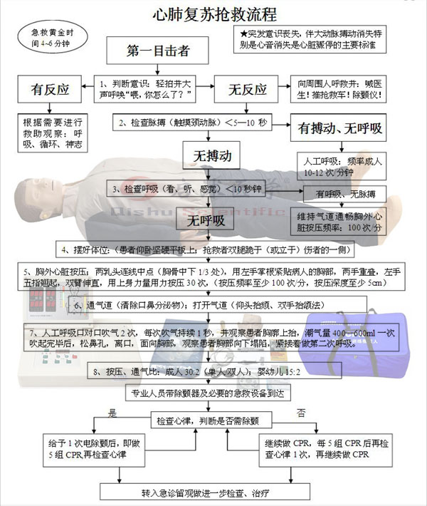 心肺復蘇模擬人搶救流程